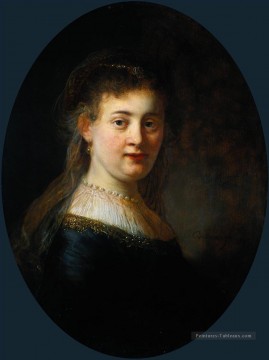 Portrait de Saskia van Uylenburgh Rembrandt Peinture à l'huile